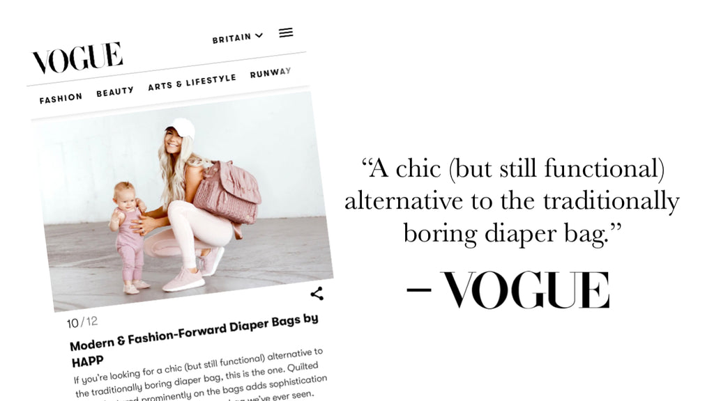 Vogue: Modern & Fashion-Forward Diaper Bags – HAPP BRAND