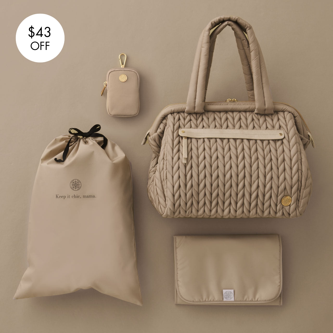 Paige Carryall Beige Holiday Set