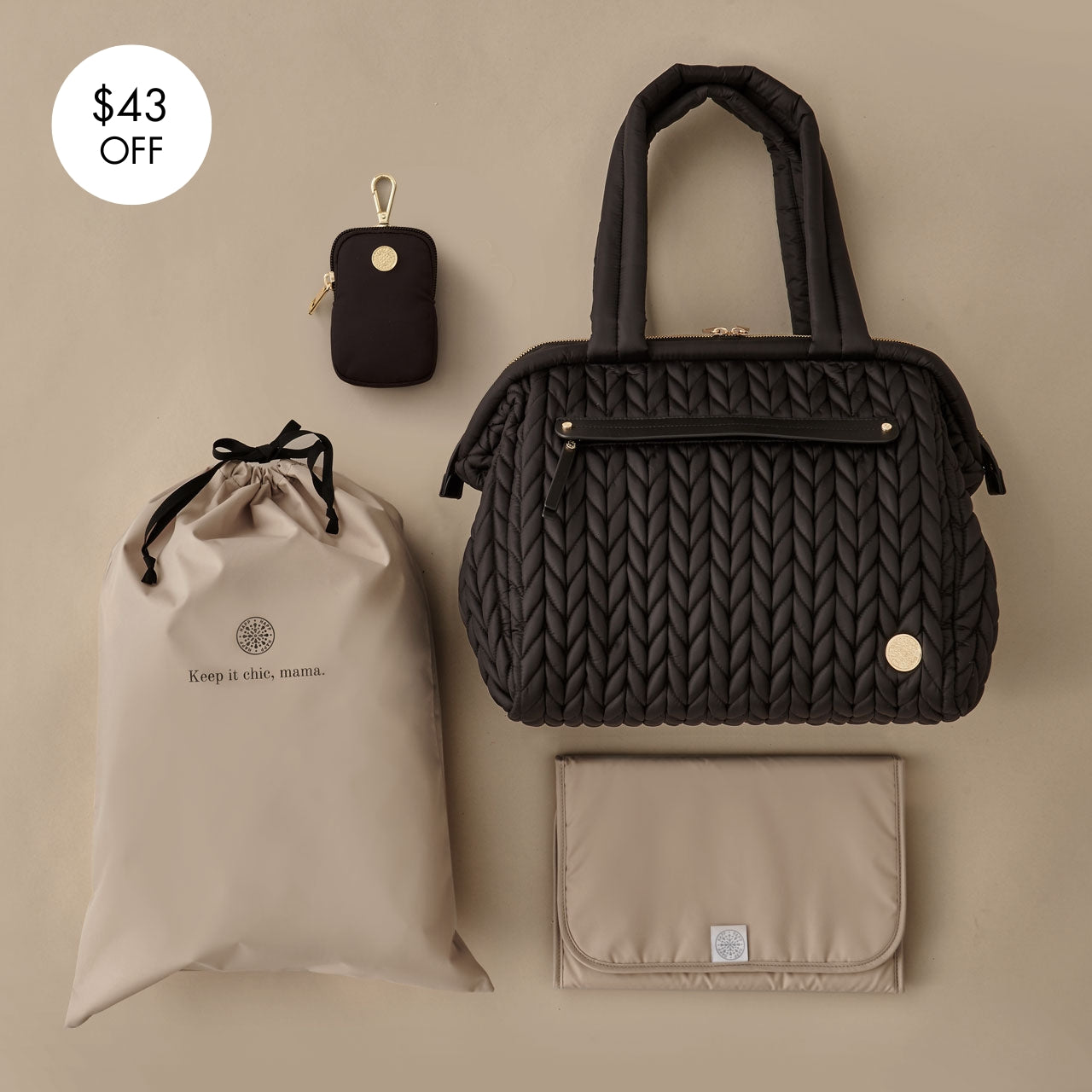 Paige Carryall Black Holiday Set