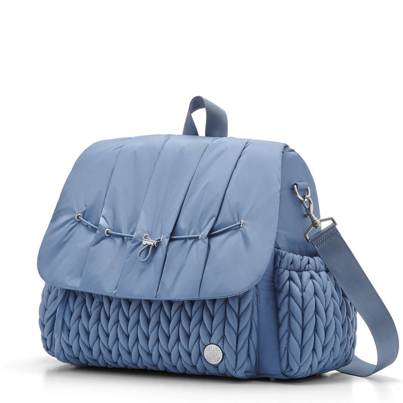 Multi coloured boho bag charm with Blue highlight 